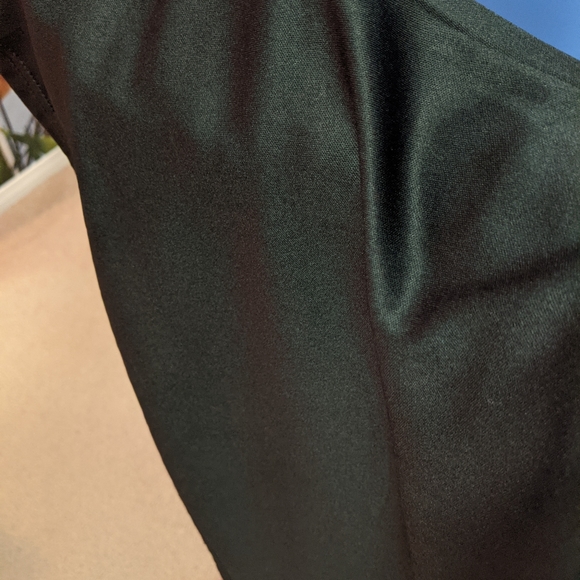 Long black sheer skirt with opaque silky underskirt and elastic waistband - Picture 5 of 5